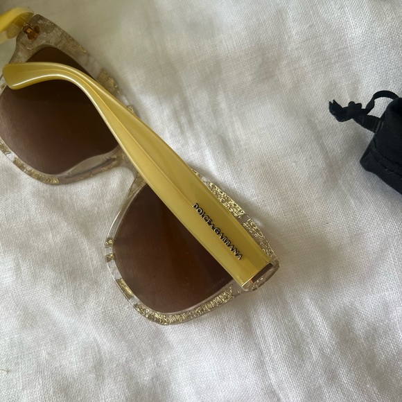 Dolce & Gabbana lace Gold Sunglasses - Picture 3 of 9